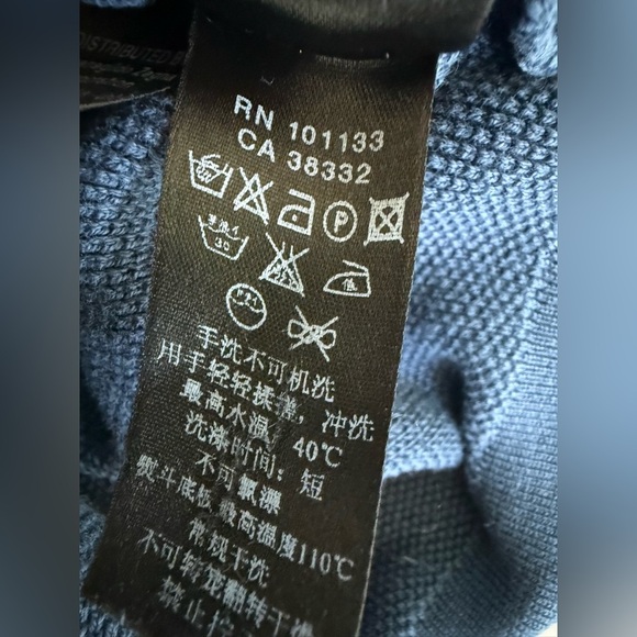 🔥ZegnaSport Men’s Half-Zip Cotton Sweater Navy Blue L | Italian Luxury Designer🔥 - Picture 11 of 13